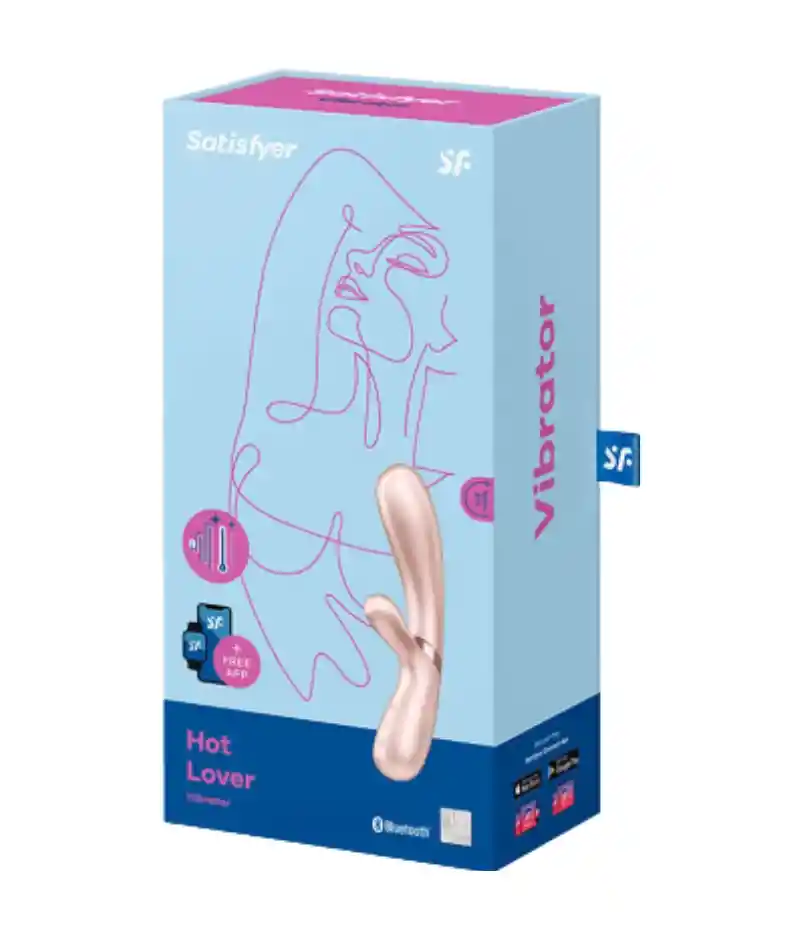 Satisfyer Vibrador Con App Doble Estimulacion / Efecto Calor Hot Lover Oro Rosa