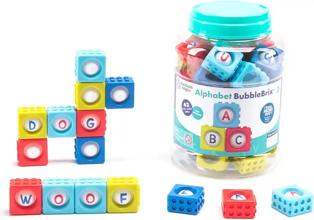 Juego Bloques Montessori Alfabeto Sensorial Niños Niñas