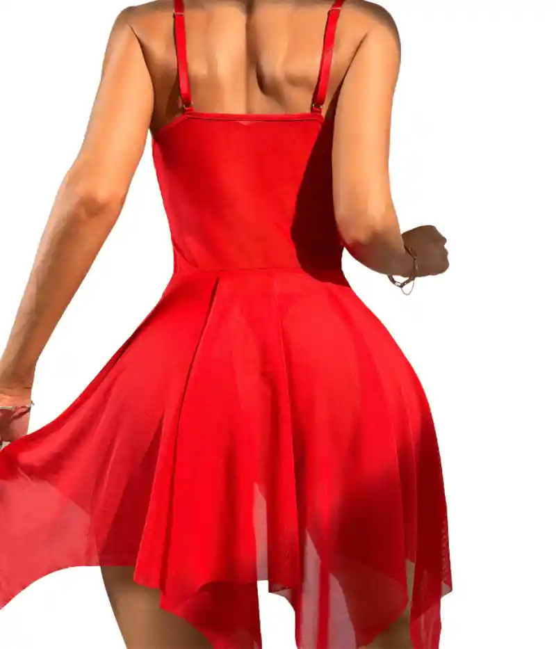 Talla M - Baby Doll Emma Con Panty Rojo