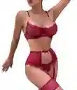 Talla S - Conjunto De Lencería Iris Vino