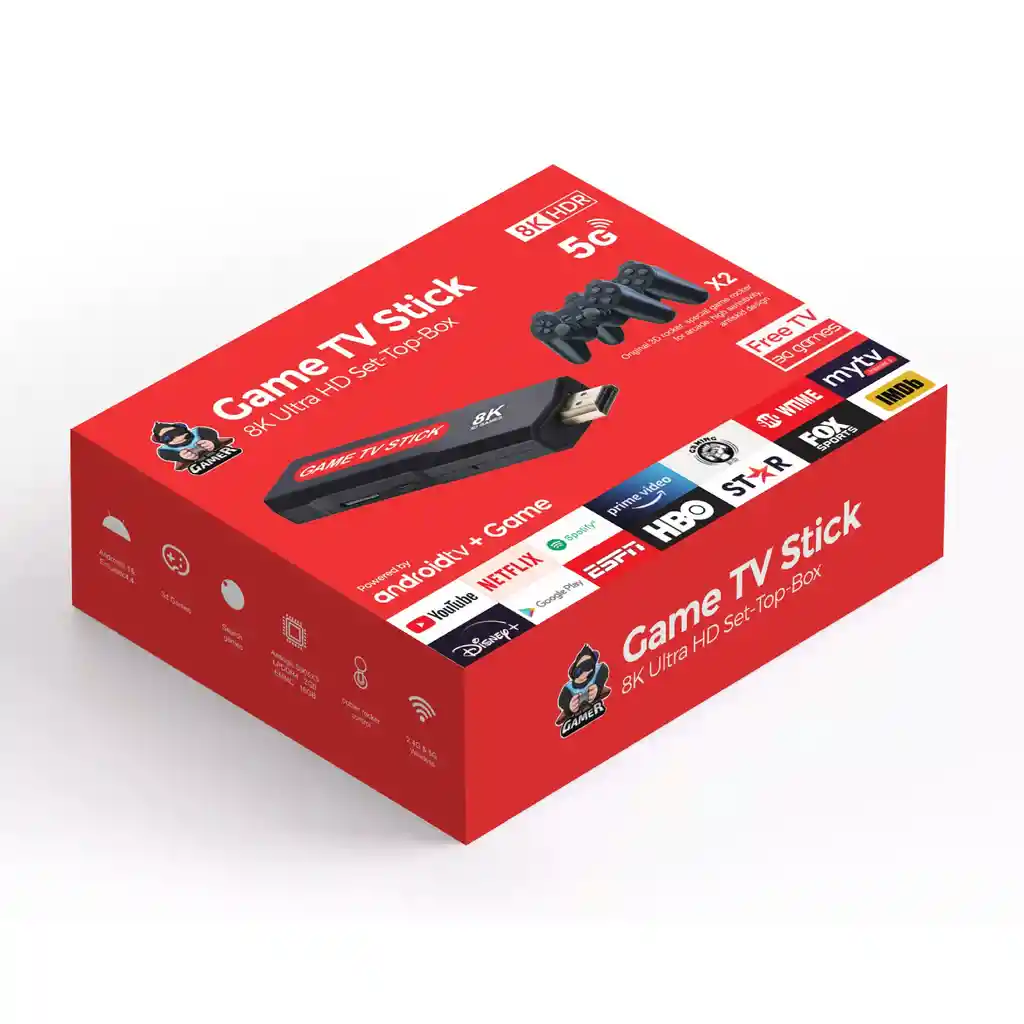 Tv Stick Consola Inalambrica Portatil 8k Hdmi | Wifi 2.4g Y 5g | + De 1000 Juegos