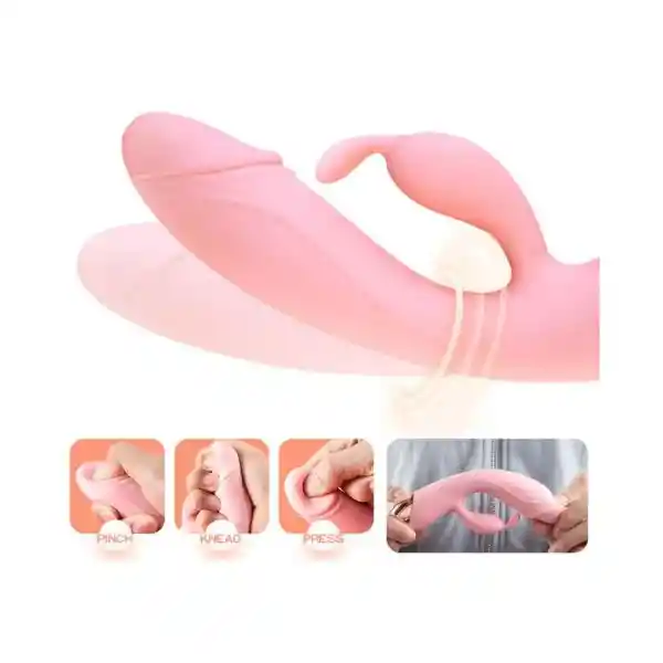 Vibrador Doble Estimulación Térmico Yeain Lila Recargable