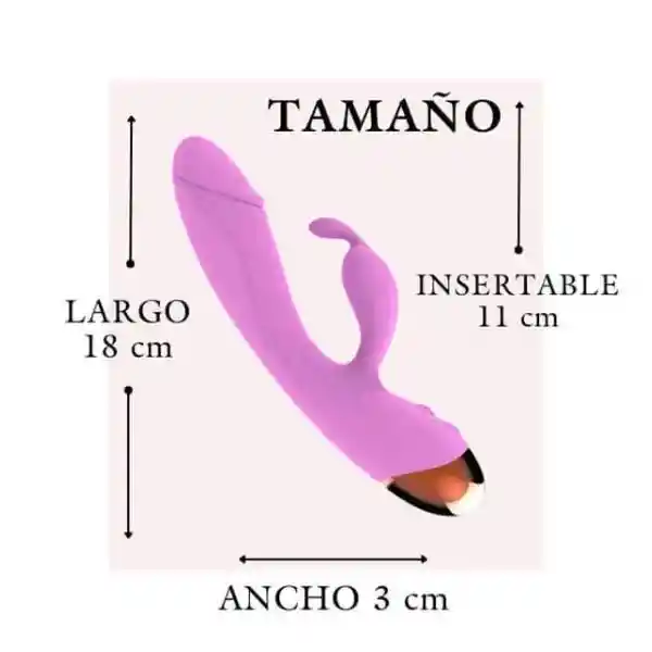 Vibrador Doble Estimulación Térmico Yeain Lila Recargable