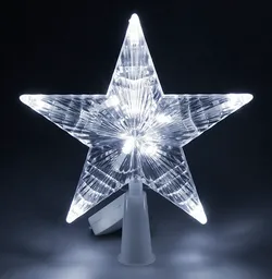 Estrella De Navidad Grande Luces Blancas Cable Sliconado Decoracion Adorno Navidad