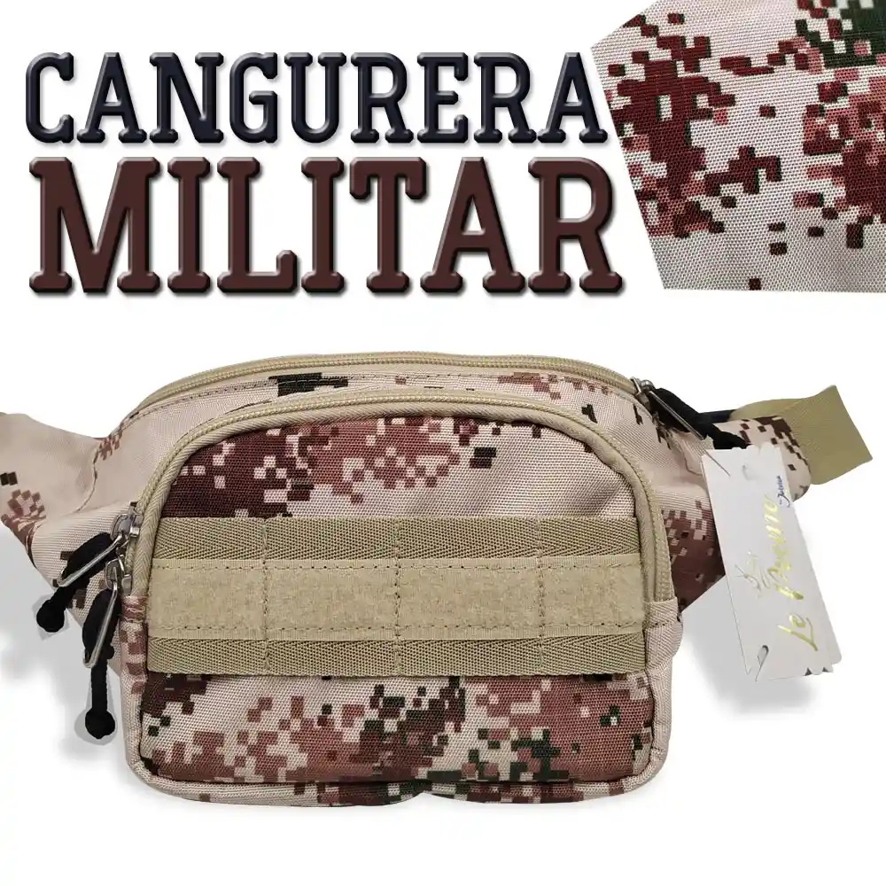 Cangurera Militar Riñonera Táctica Camuflada Ejercito Colombiano