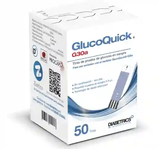 Tiras Reactivas Glucoquick X 50und G30a