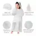 Carpa Capa Niños Impermeable Lluvia Eva Capota Cordones Blanco