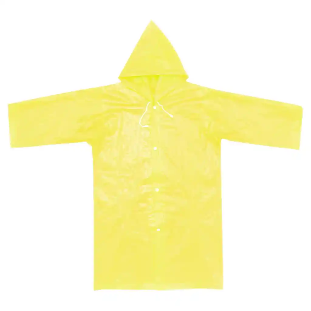 Carpa Capa Niños Impermeable Lluvia Eva Capota Cordones Amarillo