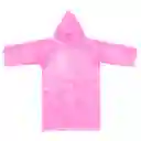 Carpa Capa Niños Impermeable Lluvia Eva Capota Cordones Rosa