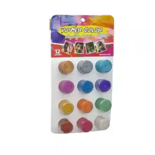Power Color Pintucaritas Paquete X12 - Colores Metalizados