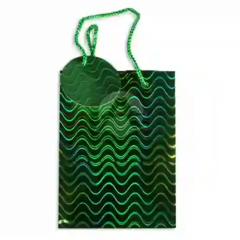 Bolsa De Regalo Holograma Jumbo Verde