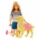 Barbie De Paseo Con Perrito