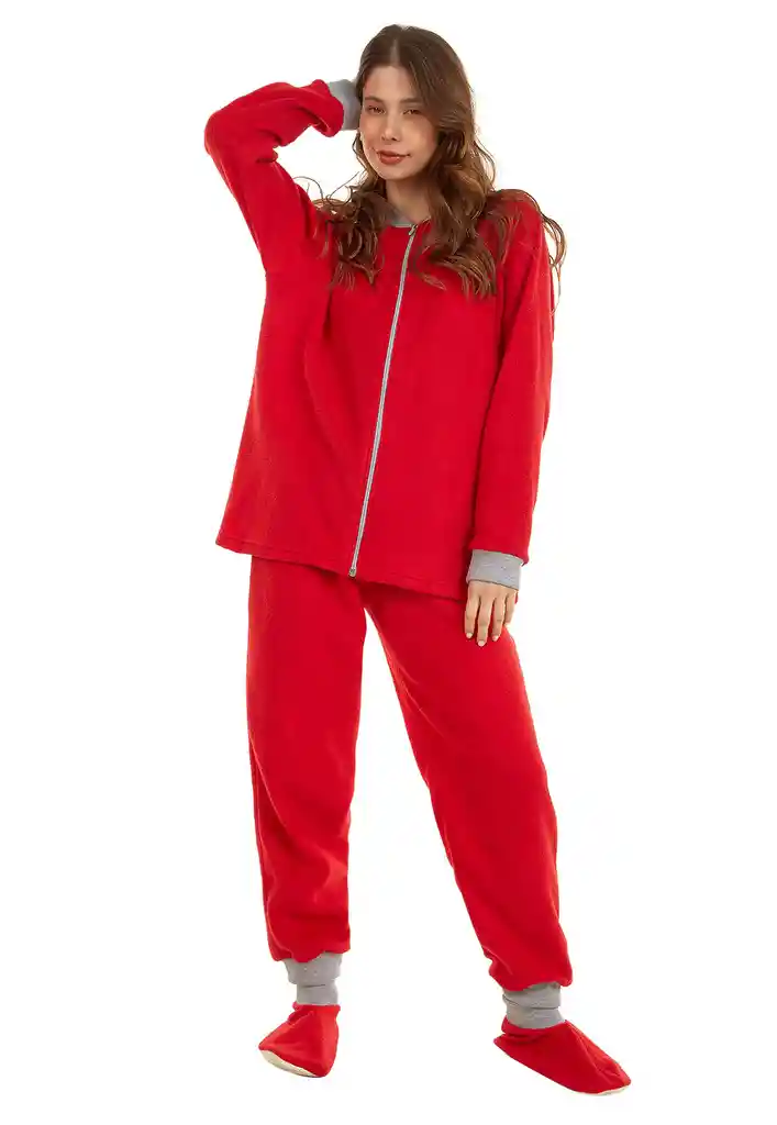 Pijama Mujer Térmica Polar Rojo Talla Xxl