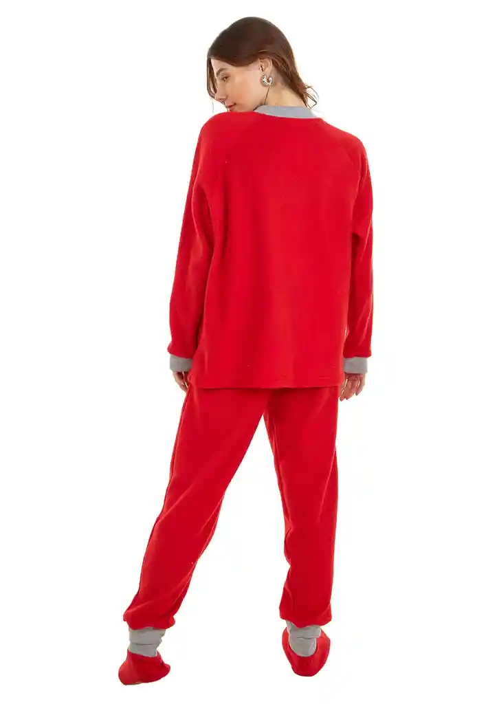 Pijama Mujer Térmica Polar Rojo Talla Xxl