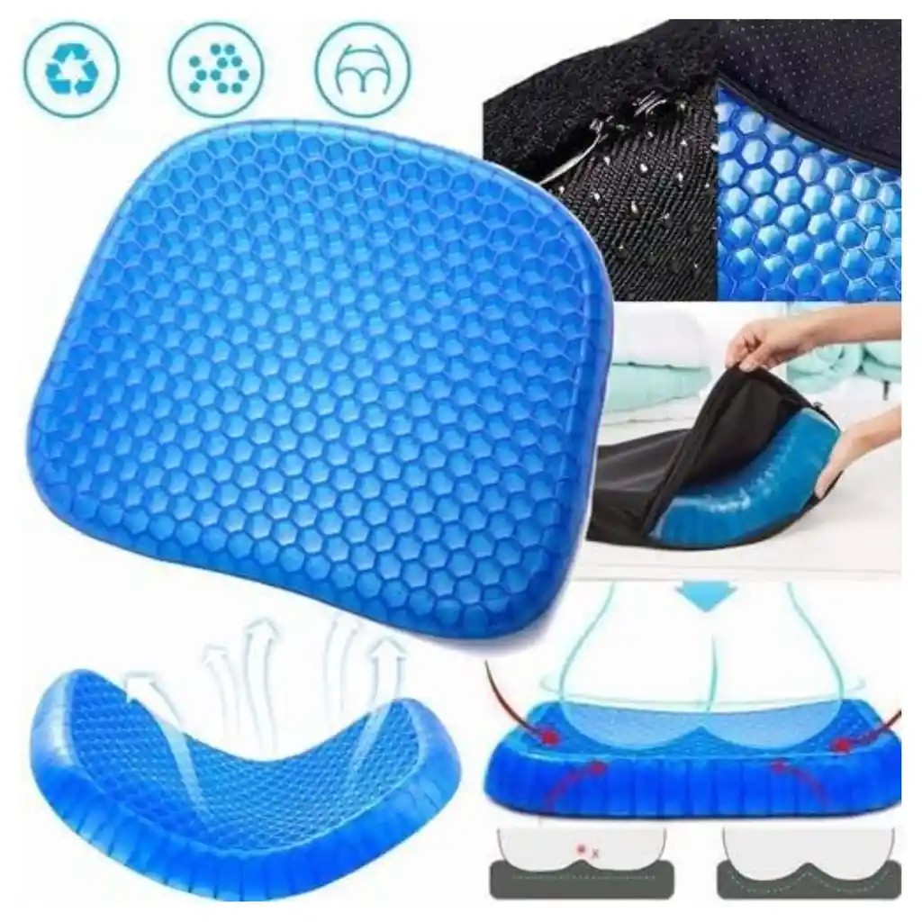 Cojín Silicona Gel Flexible Comodidad + Funda Protectora