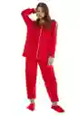 Pijama Mujer Térmica Polar Rojo Talla L