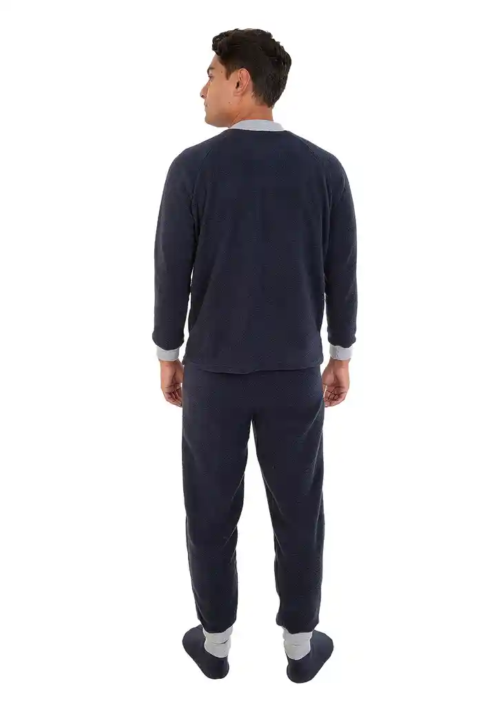 Pijama Hombre Térmica Polar Azul Oscuro Talla Xxl