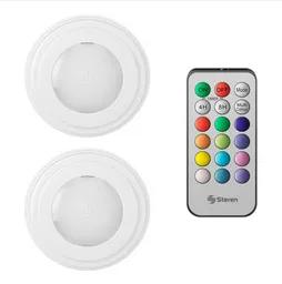 Juego De 2 Mini Lámparas Led Rgb Con Control Remoto