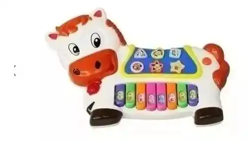 Piano Organeta Musical Caballo Uguete Bebés Niños Luces Sonido