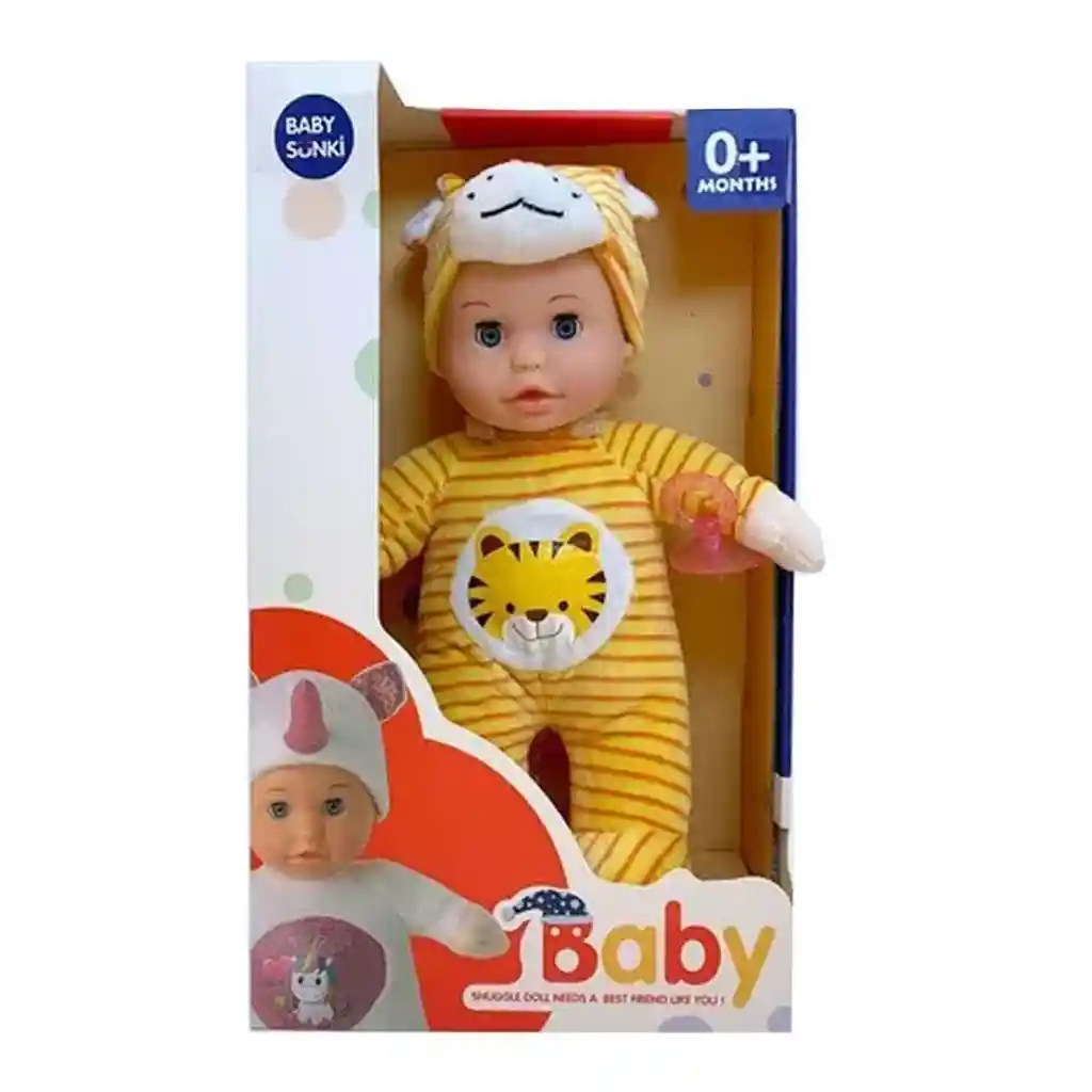 Muñeco Bebe Pijama Tigre Juguete Diversion Bebe Chupo Pequeño 023c