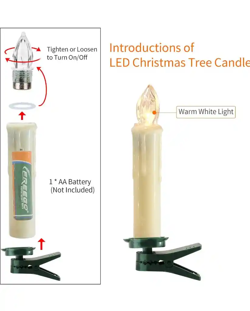 Velas Navideñas Adornos Para Árbol De Navidad Control Remoto