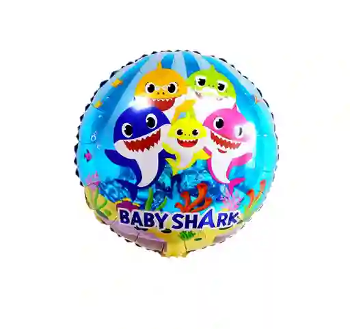 Globo Metalizado Circular Baby Shark