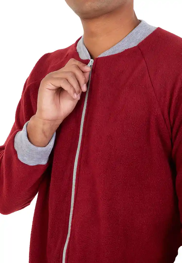 Pijama Hombre Térmica Polar Vinotinto Talla L