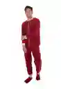 Pijama Hombre Térmica Polar Vinotinto Talla L