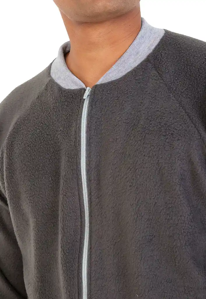 Pijama Hombre Térmica Polar Gris Oscuro Talla L