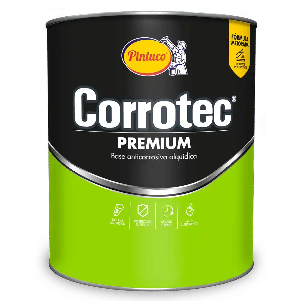 Pintura Corrotec Gris Anticorrosivo Premium 1 Galon