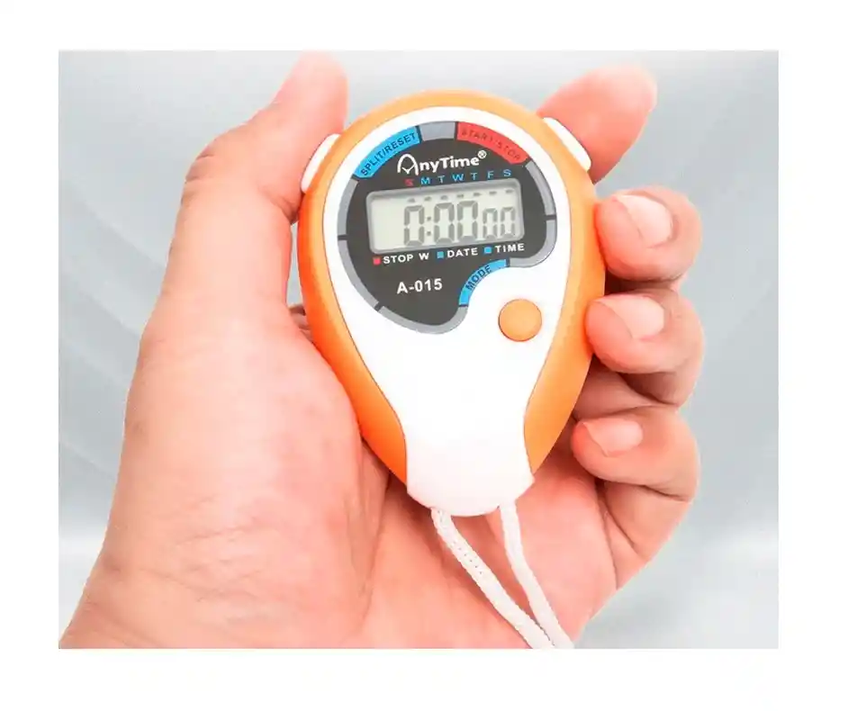 Cronómetro Profesional Digital A-015 Reloj Alarma - Naranja