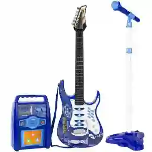 Juguete Guitarra Microfono Parlante Azul Ref 8010d