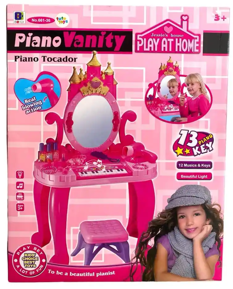 Juguete Piano Tocador Vanity Musical Ref. 661-36