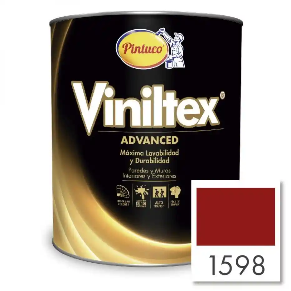 Viniltex Rojo Atrevido 1598 Galón - Pintuco