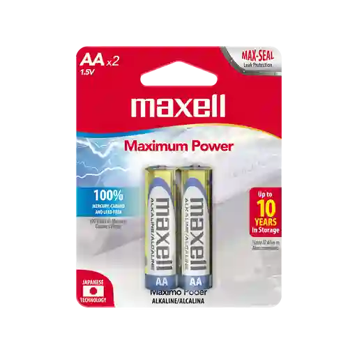 Maxell Bateria Alcalina Aa Lr06 2pk