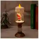 Lampara Vela Muñeco Navidad Musical Luz Sonido Usb Decoración Papá Noel Aleatorio