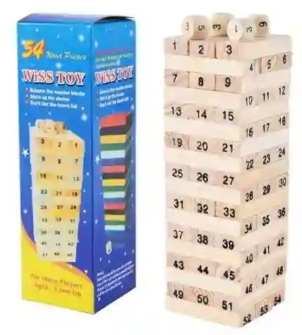 Juego De Mesa Jenga 54 Piezas Pequeño