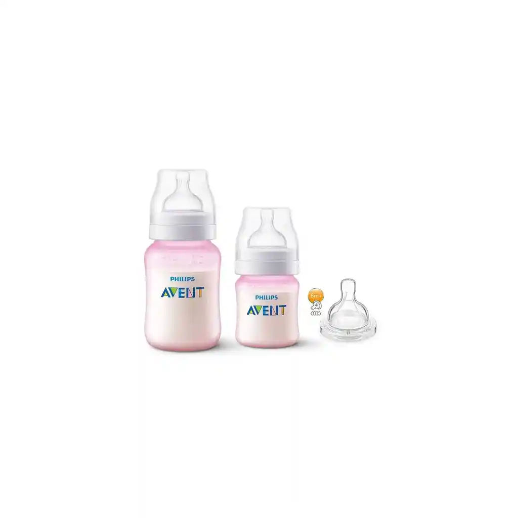 Set Regalo Teteros Avent Classic 9oz + 4oz + Tetina Extra