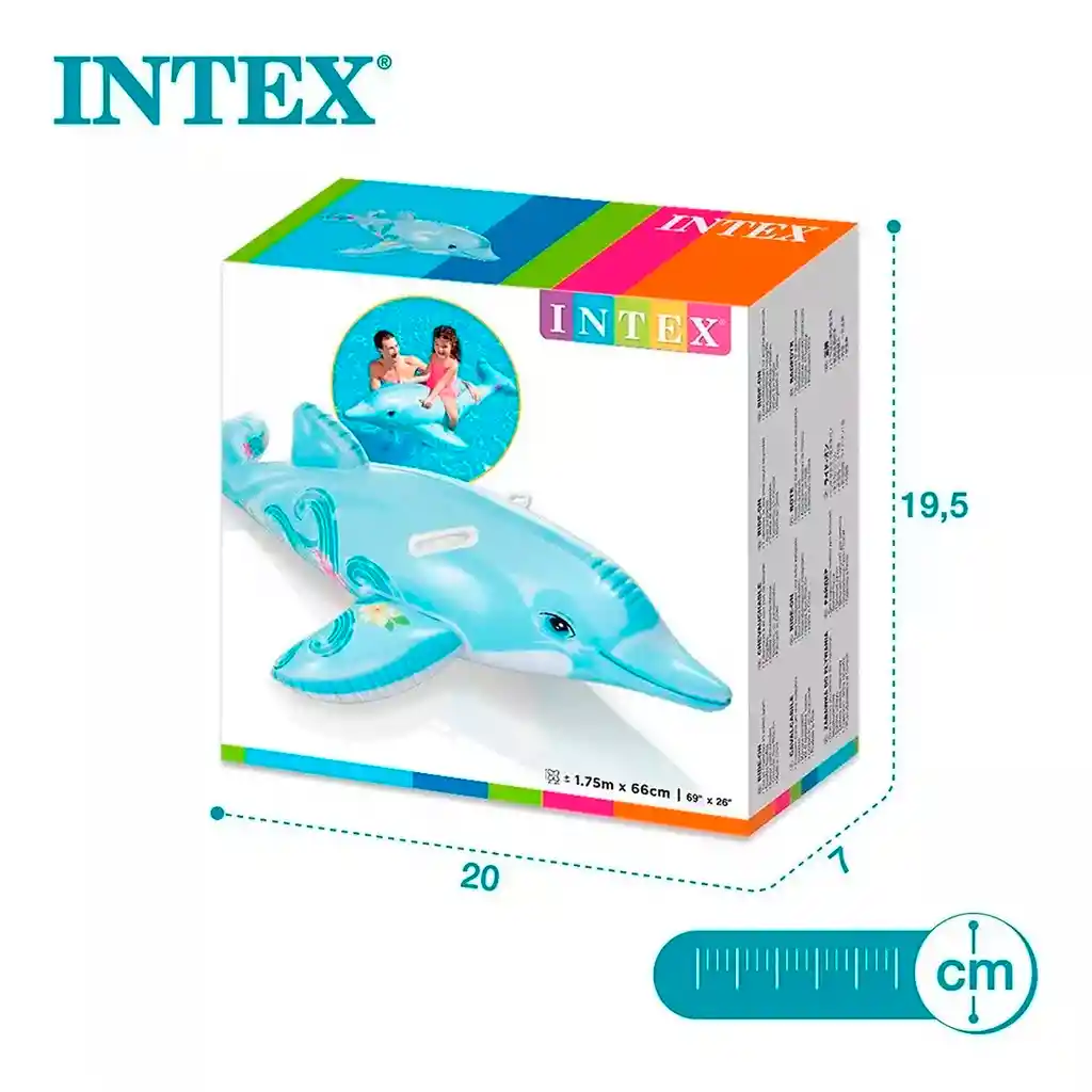Flotador Intex 58535 Delfin Hermoso Inflable Piscina