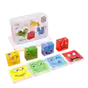 Juego Cubo Rubik Rompecabeza Cambia Caras Emociones Emoji