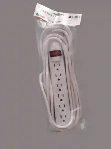 Regleta De 6 Puestos Con Extencion De 5 Mts De Largo