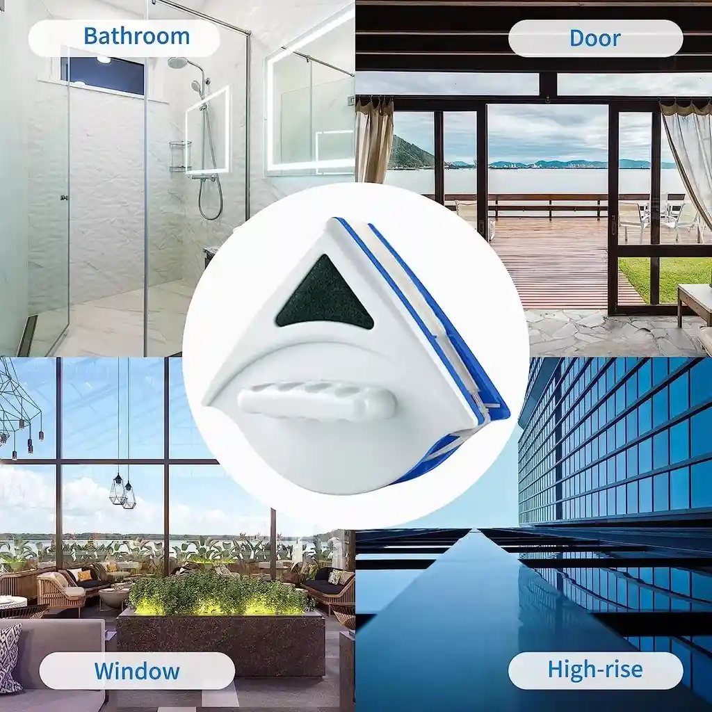 Limpia Vidrio Magnético De Doble Cara