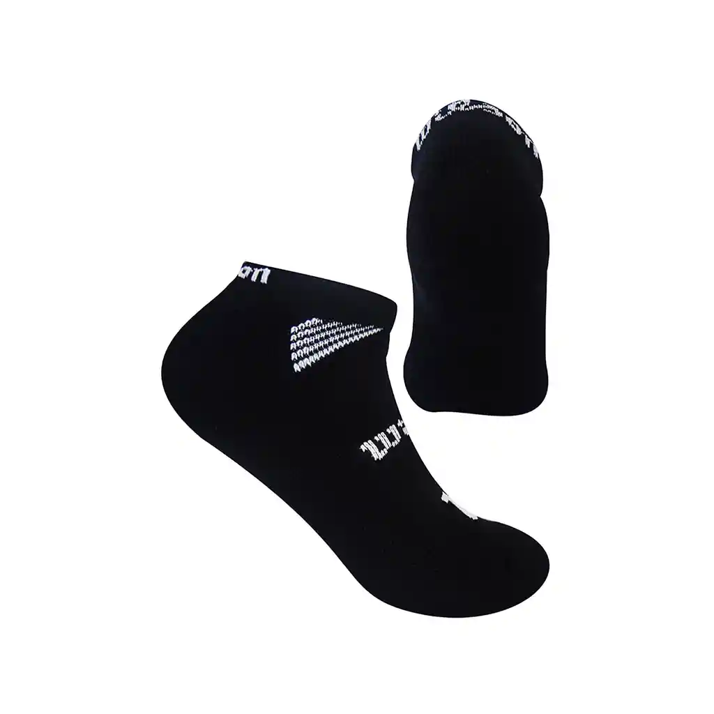 3 Pares Medias Tobilleras Unisex Wilson Calcetin Hombre Mujer Negro