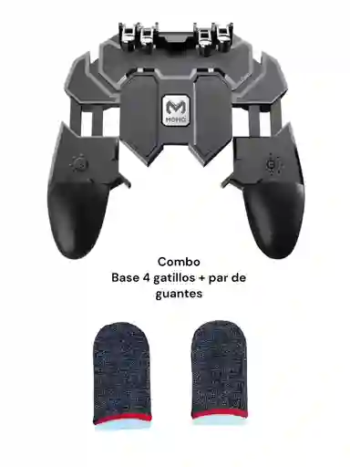 Combo 4 Gatillos Pubg - Freefire Celular Ak-66 +guantes Para Dedos
