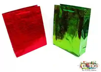 Bolsa De Regalo Metalizada Unicolor Jumbo 42 X 32