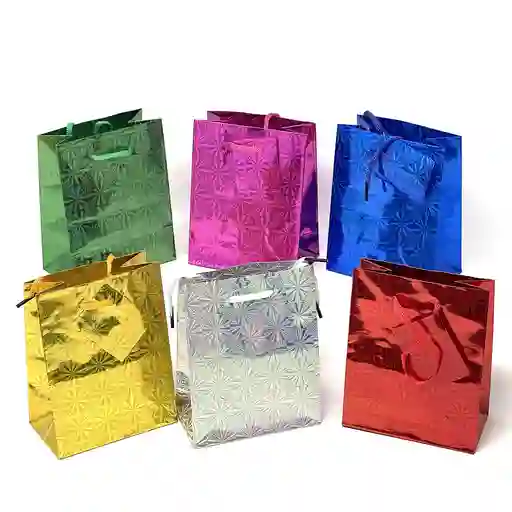 Bolsa De Regalo Hologramada Jumbo 45x32 Centimetros (se Envia Un Color Aleatorio)