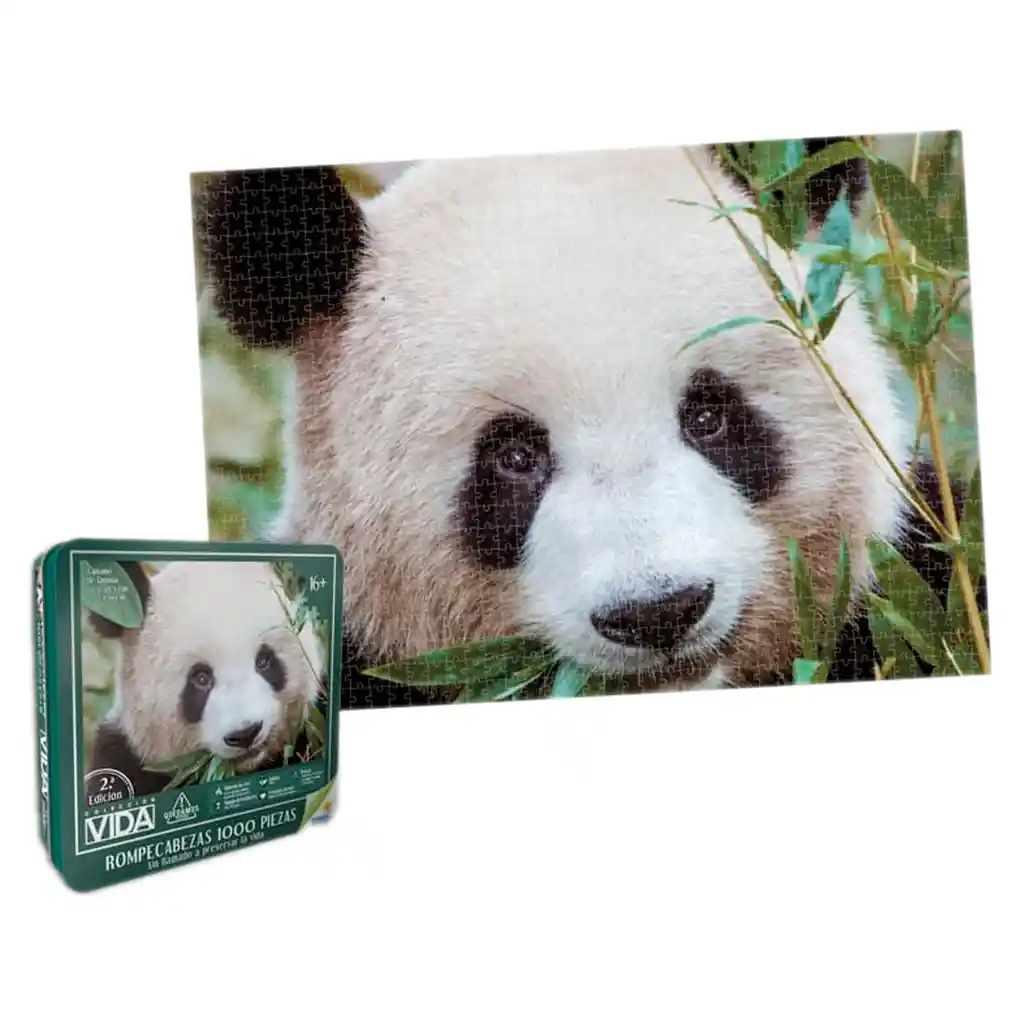 Rompecabezas X1000 Pzas Lata Colección Vida 2 Animales Ronda Panda