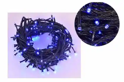 Luces De Navidad Lineal Verde 9m 200 Led Azul