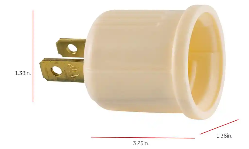 Adaptador Enchufe Convierte Toma Corrientes Para Bombillo