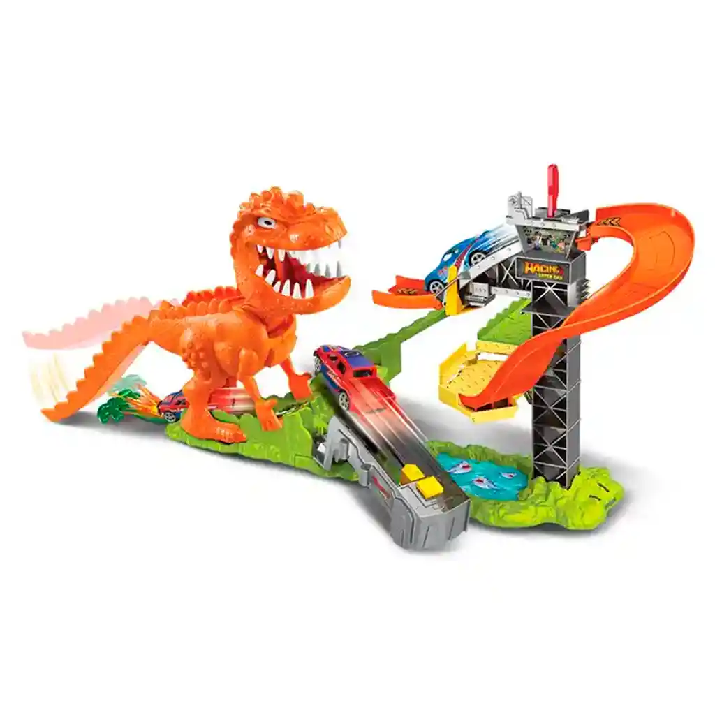 Pista De Carros Dinosaurio Orbital Car T- Rex Sonido Pequeña